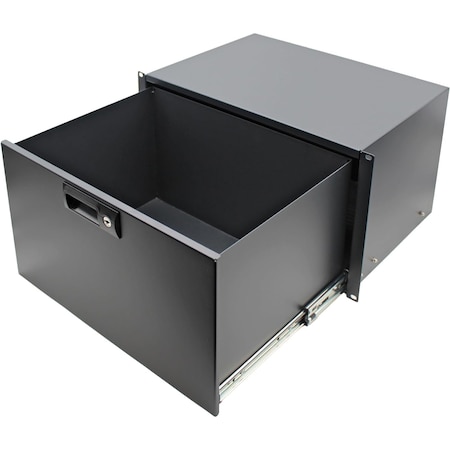 Electriduct 6U Rack Drawer w Key 12in D QWM-ED-DRAWER-6U-12D